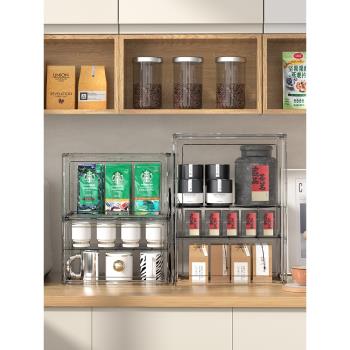 杯子收納置物架防塵桌面水杯收納盒茶具茶杯架子收納櫃高階感輕奢