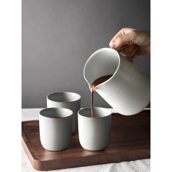 日式陶瓷咖啡分享壺手工粗陶咖啡杯手沖壺套裝簡約茶杯公道杯家用