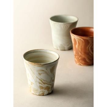 九土日式手工絞紋創意情侶咖啡杯