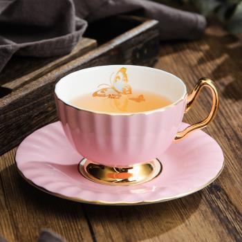 高檔歐式骨瓷咖啡杯碟套裝小精致英式下午茶杯帶勺情侶對杯禮品裝
