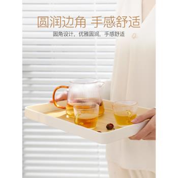 日式長方形組合套裝網紅塑料茶盤