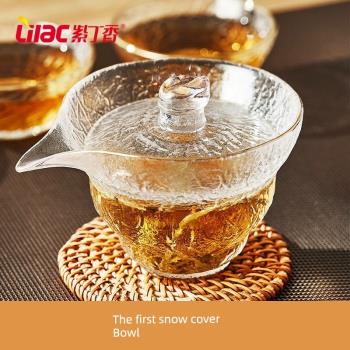 茶具日式錘紋蓋碗茶杯公道杯功夫茶具套裝簡易泡茶器分茶品茶手工