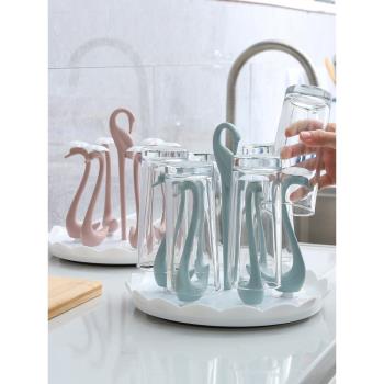 杯架子置物架托盤家用放茶杯收納杯架創意瀝水架玻璃杯倒掛杯子架