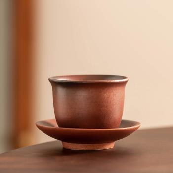 圍爐煮茶配套品茗杯家用會客大容量泡茶杯陶瓷日式復古杯子喝茶杯