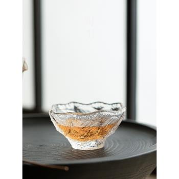 琉璃茶杯磨砂小茶杯品茗主人杯日式冰川冰凍燒茶水杯功夫茶具小杯
