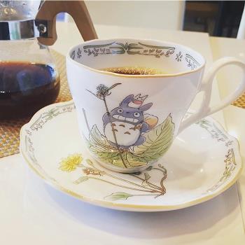 現貨noritake正品宮崎駿龍貓卡通插畫骨瓷可愛茶杯碟咖啡杯碟禮盒