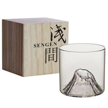初雲設計師茶杯茶具 淺間杯日式耐熱玻璃富士山淺間山威士忌酒杯