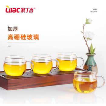 加厚耐熱玻璃泡茶杯帶把花茶杯辦公水杯品茗功夫茶杯奶茶咖啡杯