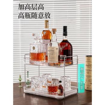 杯子收納置物架雙層茶杯架茶具收納架瀝水託盤家用桌面放水杯杯子