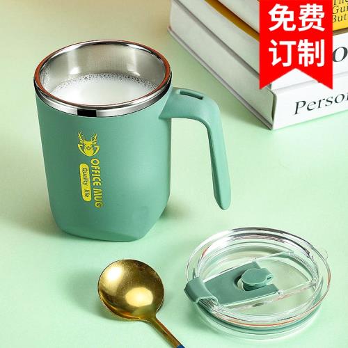 摔不爛不銹鋼水杯帶蓋男士杯子大容量家用耐摔女高顏值茶杯咖啡杯