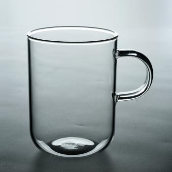 舊望格家用辦公帶把透明玻璃大號水杯果汁牛奶杯喝茶杯男女個人杯