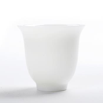 德化白瓷茶杯勁玉瓷品茗杯功夫茶具個人杯純白主人杯大小號杯子