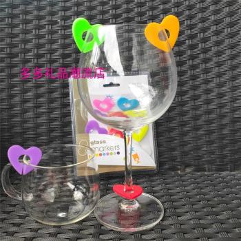 酒杯夾酒吧酒杯標記標簽水杯區分器標記杯子識別器茶杯區分杯記