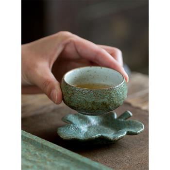 碌心 粗陶復古茶杯陶瓷品茗杯中式主人杯家用喝茶杯功夫茶具單杯