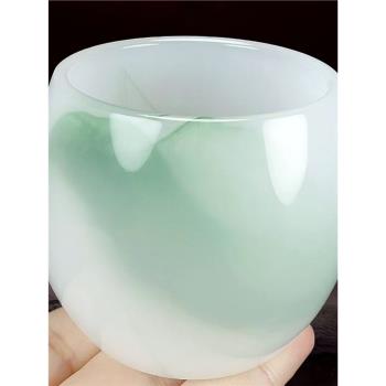 翡翠色琉璃茶杯酒杯功夫茶具養生高檔玻璃單個主人杯套裝杯子家用