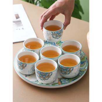 135ml喝茶小杯子圍爐煮茶陶瓷杯功夫茶品茗杯家用聚會飲酒茶水杯