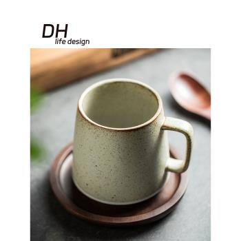 DH日式馬克杯家用復古咖啡杯陶瓷杯子高顏值情侶牛奶杯辦公室茶杯