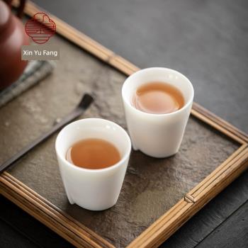 馨玉坊羊脂玉瓷德化白瓷功夫茶杯陶瓷個人茶具主人杯喝茶小杯子