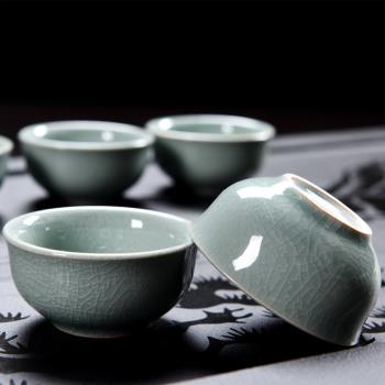 陶瓷手工哥窯冰裂開片茶杯