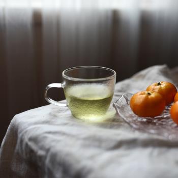 日式手工錘紋透明耐熱玻璃品茗杯主人杯功夫小茶杯咖啡酒杯杯子