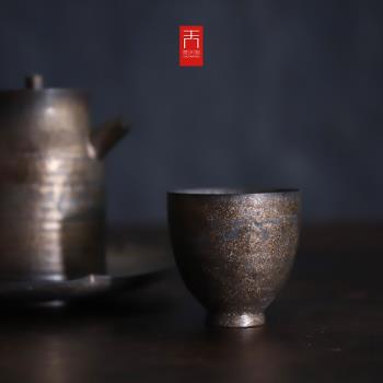 景德鎮日式窯變薄胎灑金茶杯