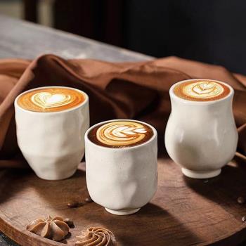 手工粗陶咖啡陶瓷杯美式杯拿鐵杯簡約復古下午茶杯日式簡約杯子