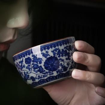 陶瓷中式復古冰裂釉茶盞沉香杯