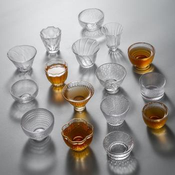 加厚耐熱品茗杯單個手工透明玻璃
