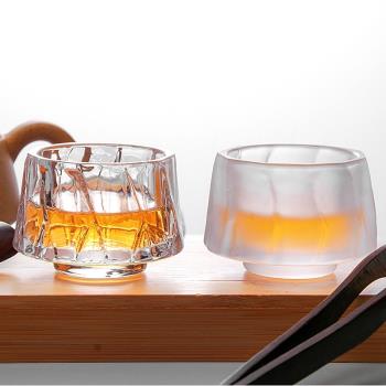 日式錘紋品茗杯茶盞個人玻璃