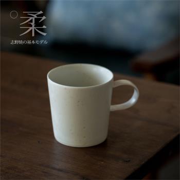 玩物志日式粉引白釉掛耳咖啡杯水杯復古粗陶瓷馬克杯早餐杯子茶杯