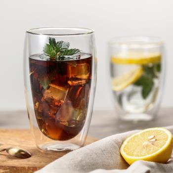 玻璃杯隔熱透明果汁飲料高硼矽