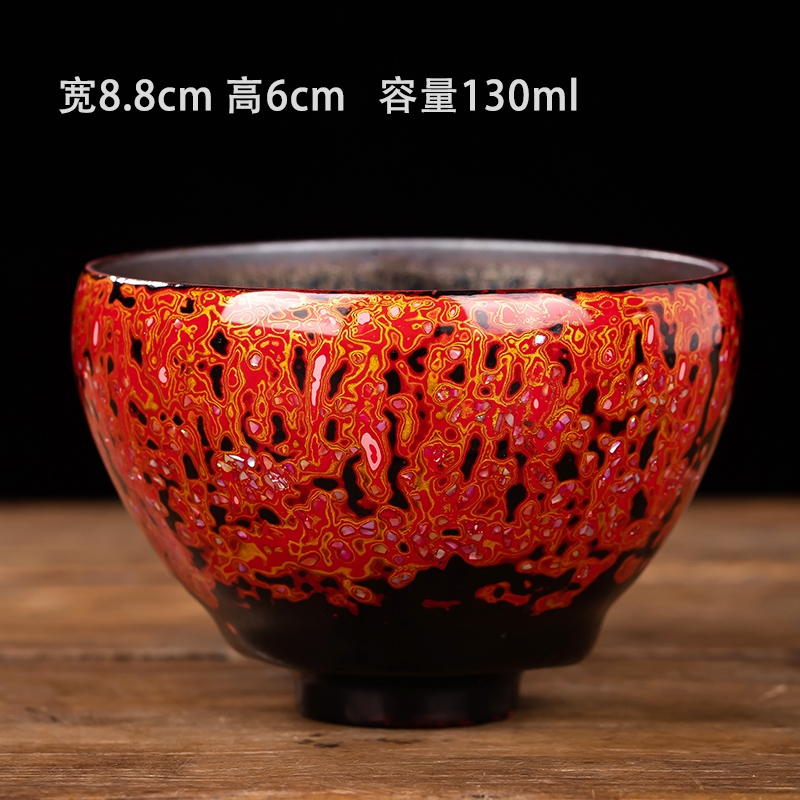 建盞主人杯純手工漆器茶具螺鈿大漆茶杯高端品茗杯陶瓷個人專用杯|茶杯