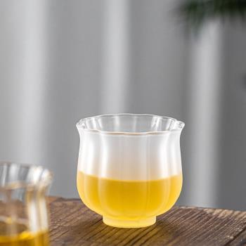 玻璃主人杯日式功夫茶杯男女士杯子個人專用茶具單杯磨砂