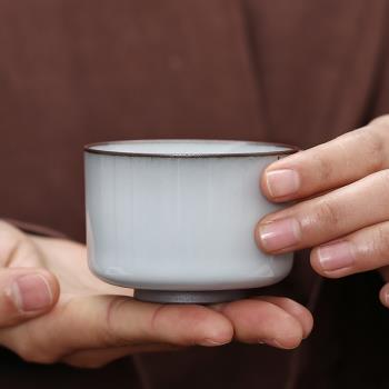 官窯茶杯品茗杯家用主人杯功夫茶具大小號單杯聞香杯個性陶瓷茶盞