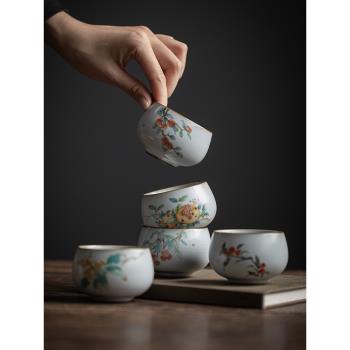 汝窯茶杯主人杯家用手工陶瓷品茗杯功夫茶具茶碗茶盞個人專用客杯