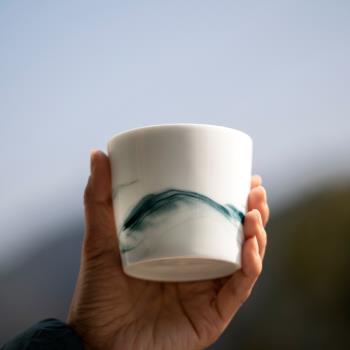 山水間 水墨隨手杯 景德鎮陶瓷茶杯 品茗杯 酒杯 咖啡杯 水杯家用