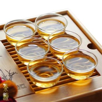 迷你玻璃功夫茶玉蘭杯透明小號小巧復古杯玻璃30ml小口品茗茶杯