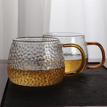 暢壹堂 耐熱玻璃杯牛奶杯啤酒杯帶把涼水杯泡茶杯用耐高溫防燙