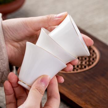 品茗杯陶瓷德化玉瓷白瓷主人杯個人杯單杯功夫茶具小茶杯普洱茶杯