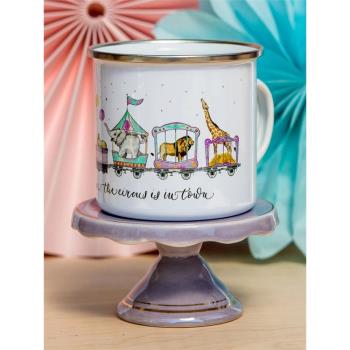 搪藝匠搪瓷馬克杯可愛涂鴉女生兒童喝水牛奶咖啡杯子家用水杯茶杯