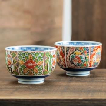 日本進口有田燒復古宮廷風古伊萬里日式陶瓷茶杯單個家用主人杯