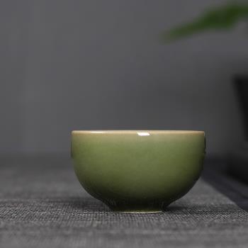 青瓷主人杯單杯弟窯龍泉陶瓷品茗杯功夫茶杯家用茶具茶盞手工茶碗