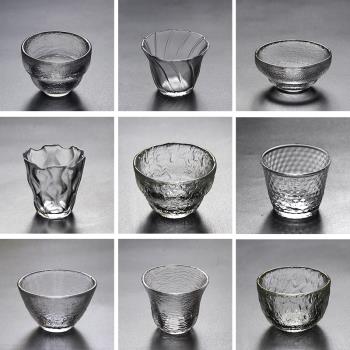 日式錘紋耐熱品茗杯磨砂玻璃
