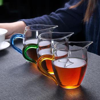 企鵝公道杯加厚玻璃鷹嘴玲瓏茶海功夫茶杯分茶器透明水杯茶具配件
