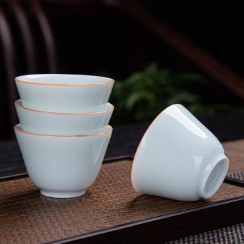 影青瓷茶杯陶瓷品茗杯主人杯功夫茶具單杯簡約家用茶碗茶盞泡茶杯