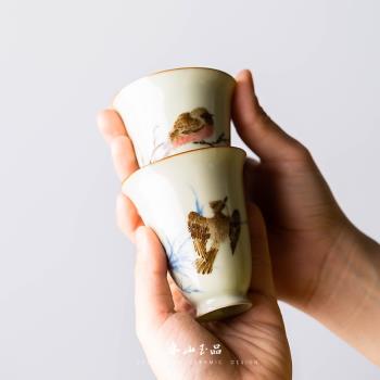 春山玉品 正奎手繪釉中五彩聞香杯陶瓷功夫茶杯品茗杯個人