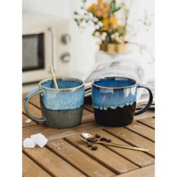 創意復古馬克杯咖啡杯陶瓷杯子家用簡約早餐杯牛奶燕麥杯水杯茶杯
