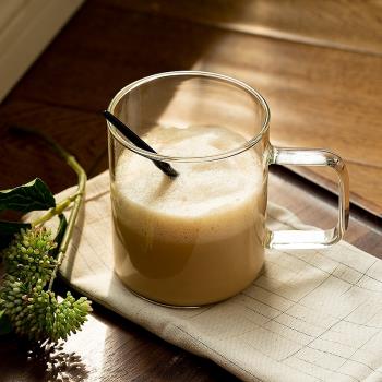 物生物掛耳咖啡杯家用透明牛奶杯耐熱玻璃杯帶把辦公茶杯喝水杯子