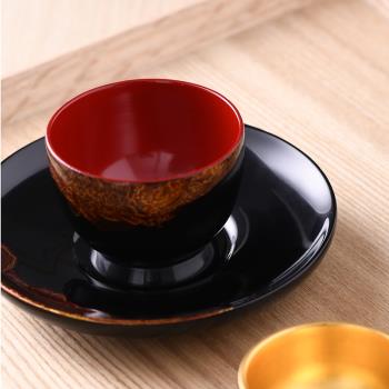 平安社 福州手工傳統大漆茶具 漆器 禮物 小茶杯 托盤 主人杯