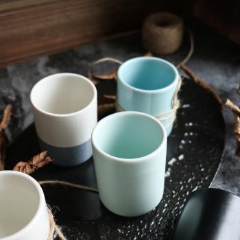 造器小清新水杯單個日式和風家用陶瓷功夫小茶杯單只餐廳飯店杯子